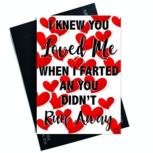 Funny Cards Humour Cards Fart Card Banter Card for Husband Boyfriend Wife Girlfriend Funny Birthday Cards Valentines Cards Witty Joke PC488