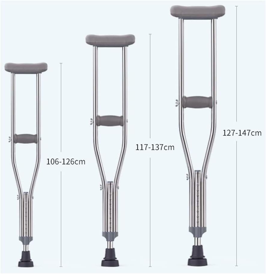 Walking Stick Crutches Underarm Crutches Stainless Steel Double Crutches for The Elderly Non-Slip Crutches for The Disabled Young People Eight Canes for Fractures