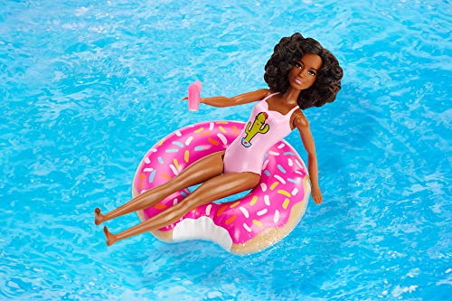 Barbie muñeca y set de juego piscina miniatura 2