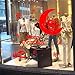 Produktbild Wandaufkleber Kolylong® Weihnachten Entfernbar 3D Wand Aufkleber Home Wanddekoration Wohnzimmer Dekoration Festival Wandtattoo Aufkleber Shop Wall Dekoration (84cm x 79cm(33.07''x31.1''), Rot)