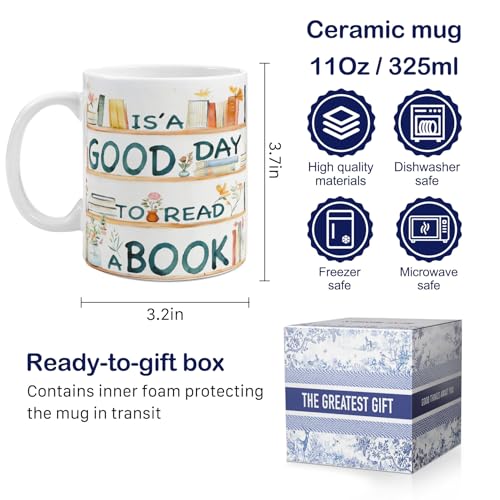 Taza de cerámica para lectura con diseño floral miniatura 4