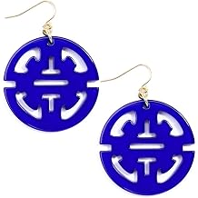 ZENZII Circular Resin Drop Lightweight Earrings for Women Girls Traveling Pendant Earring