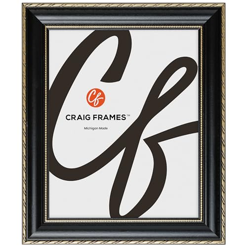 Craig Frames Victoria, 26x34 Picture Frame, Ornate Black and Gold
