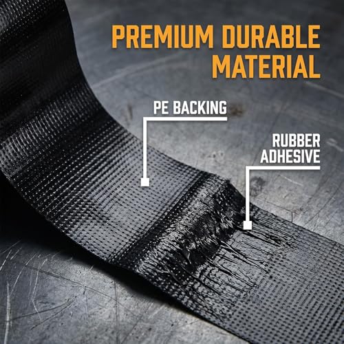 Image of Super Strong Duct Tape 8 Inch x 32 Feet Multi-Purpose Heavy Duty Waterproof Duct Tape for Crafts & Home Improvement, Black