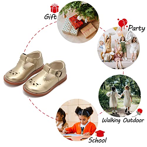 Image of PHIRAMIN Toddler Girl Mary Jane Dress Shoes-Little Girl School Uniform Shoes for Wedding Party