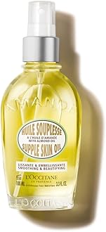 L'Occitane Almond Body Oil, Moisturizes, Nourishes, Hydrates, Softens Dry Skin, Absorbs Fast, Lightweight, Non-Greasy, Luxurious Post-Shower Skincare