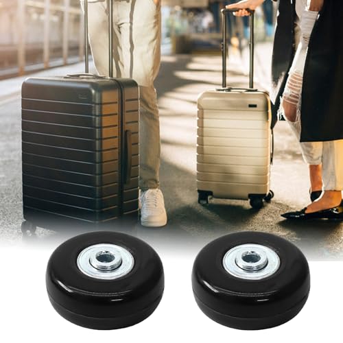 Image of Luggage Wheels Replacement, 50 x 18mm, Black Rubber, 4pcs