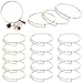 15PCS Expandable Bangle Bracelet, Adjustable Wire Silver Bangle Bracelet Bulk Chain for Jewelry Making (Silver, Gold and Rose Gold)