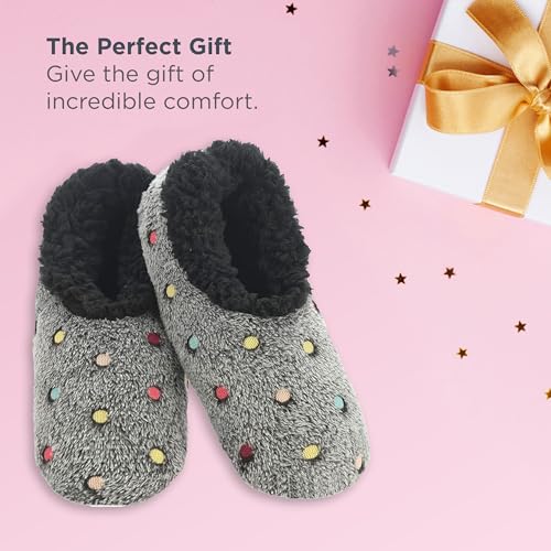 Snoozies Slippers for Women | Lotsa Dots Colorful Cozy Sherpa Slipper Socks | Womens House Slippers | Cozy Slippers for Women | Colorful Womens Fuzzy Slippers4