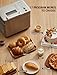 Neretva Brotbackautomat, Geräuscharm(≤30dB) Vollautomatische Brotbackautomaten mit Auto Zutatenfach&1KG Keramik-Antihaft-Backform, 17- in-1 Doppelheizung Brotbackmaschine mit Timer-Joghurt/Glutenfrei