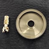 Gdfnmogo Kupplungsgetriebe-Set für Kestrel Baitcast-Angelrolle, Kupfer-Antriebsritzel mit geriffelter Scheibe, Ersatzteile für Rollenreparatur (rechte Hand)