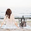 MBAIYO Groß Netz Strandtasche, Mesh Beach Bag für Sandspielzeug Faltbare Handtaschen mit Reißverschluss Wasserdicht Badetasche Netztasche für Strand Urlaub Reise Fitnessstudio #4