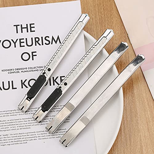 STOBOK 30Pcs Metal Intrekbare Mes Box Cutter Multifunctionele Messen Voor Zware Office Home Arts Ambachten Hobby - Afbeelding 3