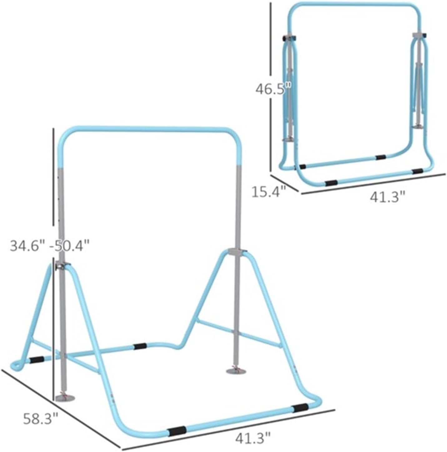 Children's Toys, Children's Entertainment Sports Equipment, Children's Horizontal bar Fitness Equipment, Exercise, Support Device, Good Stability, Height Adjustable, Green