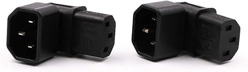 Miniatura 6 de Adaptador de corriente IEC C14 a C13 PDUenchufe hacia abajo 90 grados para montaje en pared LCD TV paquete de 2