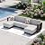 Aoxun Patio Furniture Set, 6 Piece Outdoor Wicker Sectional Sofa Set, All-Weather Rattan with 10'' Ultra-Thick Cushions, Outdoor Conversation Set for Backyard, Poolside and Garden, Brown/Light Gray
