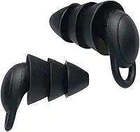 Tampão De Ouvido Abafador Ruídos Diminui Ronco Barulho Ideal para Natação Dormir Estudar (Preto)