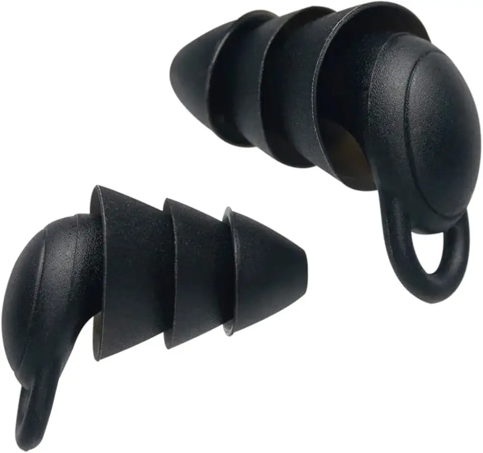 Tampão De Ouvido Abafador Ruídos Diminui Ronco Barulho Ideal para Natação Dormir Estudar (Preto)