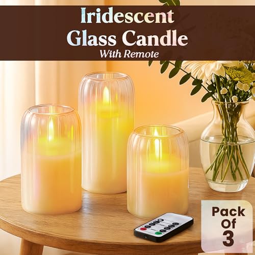 Velas LED LKH con brillo ajustable y diseño elegante de vidrio 2