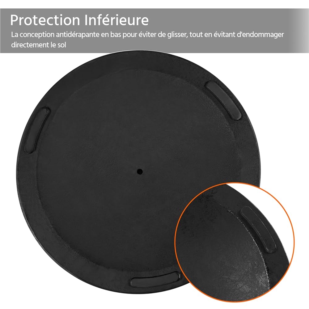 Yaheetech Pied de Parasol 12 kg Lestage pour Parasols en Résine et Fer pour Terrasse, Piscine, Patio, Jardin, Restaurant Bronze Φ46×33 cm