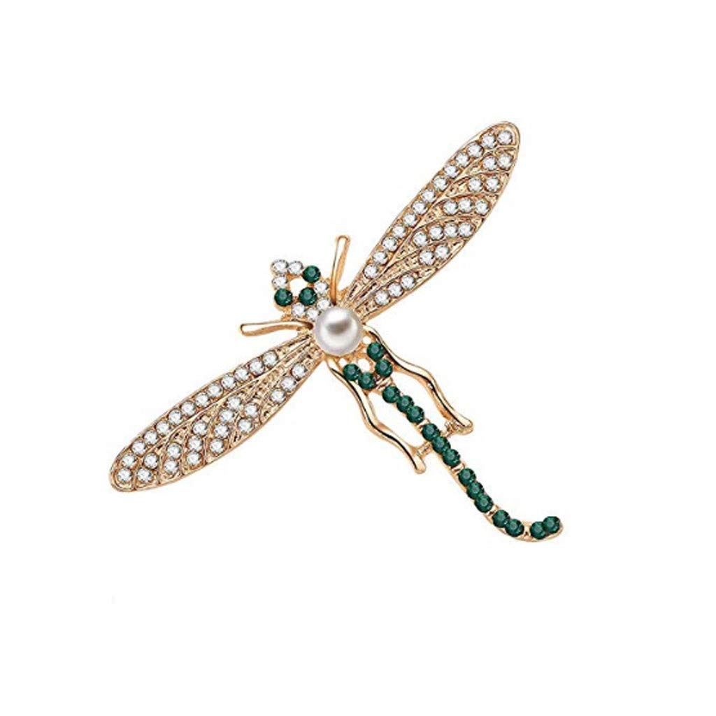 Libellen-Brosche mit Diamanten und Emaille-Perlen, Dekoration, Legierung, kreative, Elegante Geschenk-Brosche