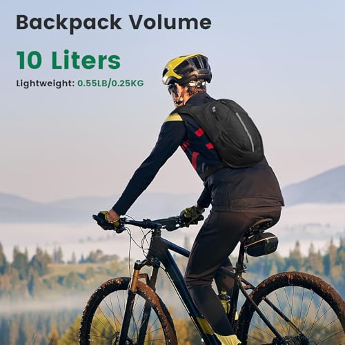 TUIKEN Small Hiking Backpack 10L - Lightweight Packable Foldable Backpack for Travel Camping Outdoor Commute, Compact Rucksack for Women Men(Black) by TUIKEN - Used condition - Image 8
