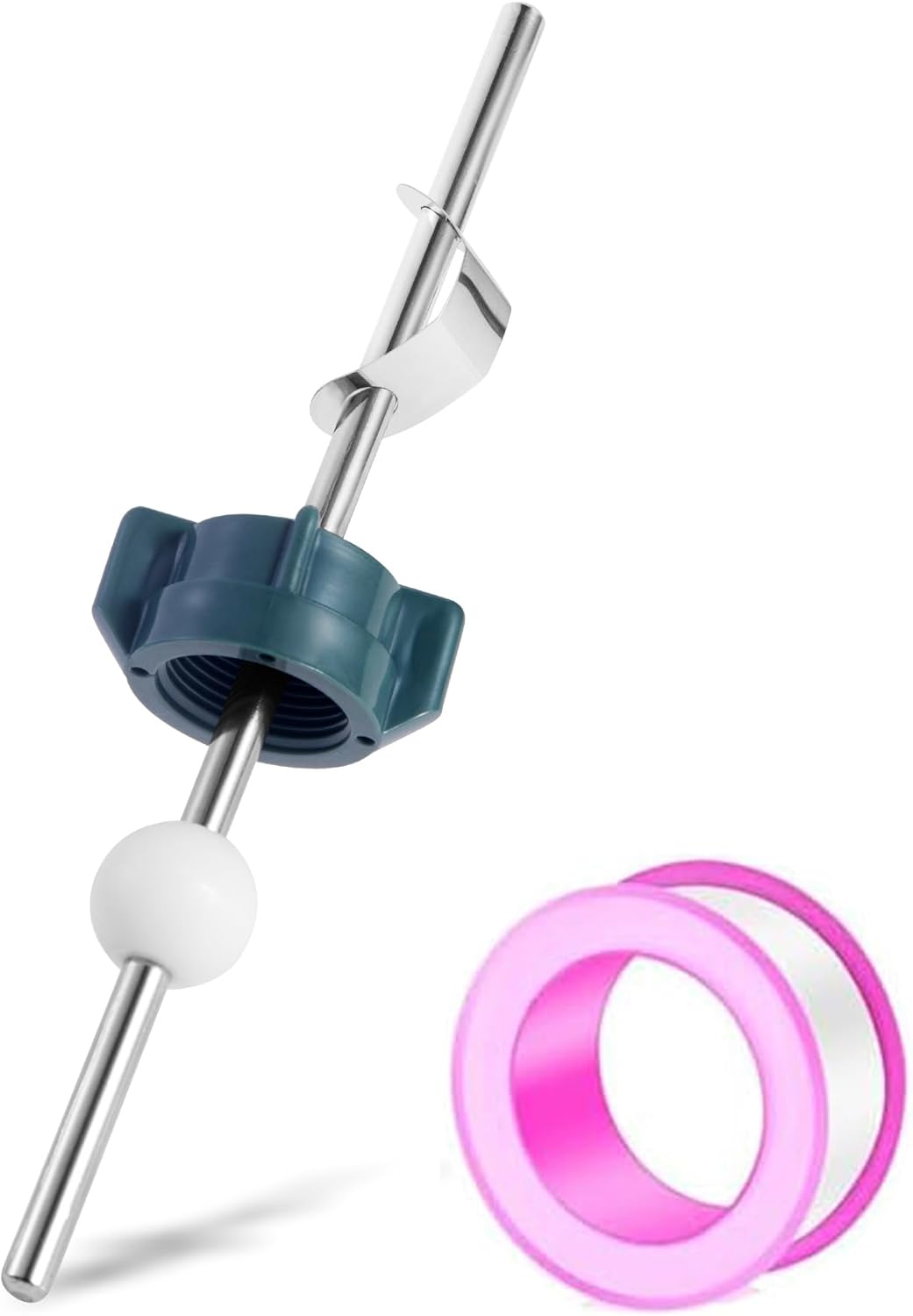 Lavatory Pop Up Center Piece Assembly,Pop Up Drain Repair Kit,Fits Most Popular Brands，Replacement for PS2673,PS469 and PSB327,Replacement Bathroom Sink Pivot Rod,18MM Ball, Chrome（1PC）