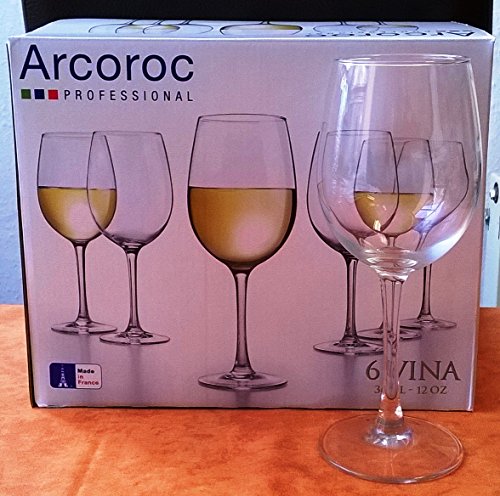 ARC VINA 6 Weingläser Tulip Form 36cl Eichstrich 0,2 202 mm für...