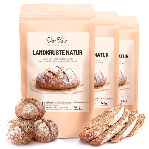 SlimBack Lower Carb Brot-Backmischung proteinreich & glutenfrei 3er Pack