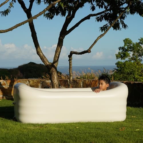 Mozoo Inflatable Bathtub 62''L X 34''W, Portable Bathtub For Adul...