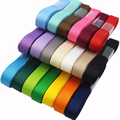 3/8 Inches Grosgrain Ribbons Fabric Ribbons, 20 Colors*2 Yards Each Total 40 Yards, Boutique Ribbons For Gifts Wrapping, Diy Bow Hair Accessories #TOP5