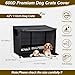 ZAOBAS Dog Crate Cover 42 Inch Heavy Duty Durable 600D Polyester Insulated Dog Kennel Cover for Dog Cage, Dog Cage Cover Fit for Most Wire Pet Crates (ONLY Cover)