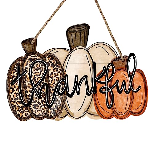 Deroro Thankful Sign Fall Pumpkin Front Door Decor Thanksgiving Day...
