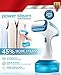 Sunbeam 1200W Steam Burst Handheld Steamer for Clothes, Dual Steam Settings, 30-Second Fast Head-Up, Bristle Brush Attachment, White and Blue Finish