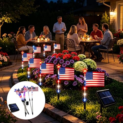 Lampe solaire de jardin étanche à éclairage bleu rouge