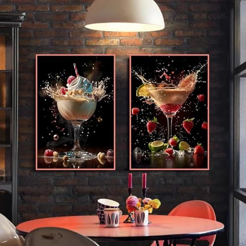 Affiches de cocktails artistiques pour bar et déco de restaurant moderne