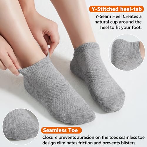 Image of ATBITER 12 Pairs Ankle Socks Women and Men Low Cut No Show Athletic Running Short Socks
