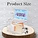 VOISEN Clear Donation Box with Lock,2 Pack Ballot Box with Sign Holder,Suggestion Box for Fundraising, Voting Box with Slot for School,Conference 6.2x4.6x3.9 Inch