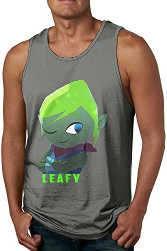 GDokk Men's LeafyIsHere Leafy Cartoon Tank Top/Vest/Sleeveless