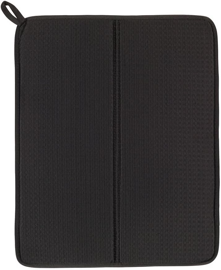 Polyurethane Foam Dish Drying Mat, 44x36 cm, Dark Grey