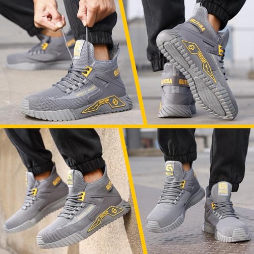 Image of Steel Toe Shoes for Men Work Safety Industrial Protective Men's Work Shoes for Construction Comfortable Lightweight Warehouse Factory