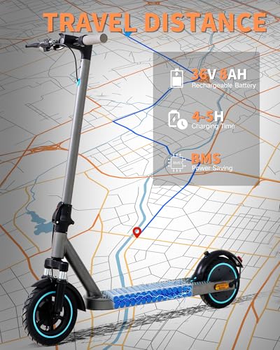 QnQ Electric Scooter, Powerful 500W/1500W Peak Motor, Max 28/35Miles Long Range, Top Speed 21/25 MPH, 8.5\" /10\'\' Tires, E Scooter for Adults and Teens - Thumbnail 3