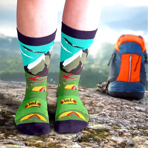 Hiking Socks - Perfect Outdoor Gifts for Outdoorsy Men and Women, Funny Christmas Socks for Hikers, Ideal Fitness Stocking Stuffers, Hiking Must-Haves, Essential Sports Accessories, Unique Hiker Gifts2