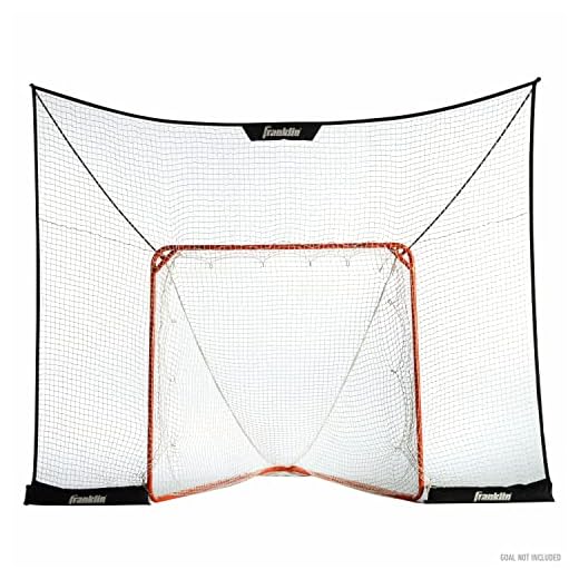 Franklin Sports Lacrosse Goal Backstop – 12' x 9' FiberTech LAX Backstop Fits Most Official Size 72” Goals – Indoor / Outdoor Lacrosse Play – Quick Set Up & Breakdown