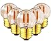 G40 LED Ampoule Filament Mini Globe Chaîne Extérieure 2W Blanc Chaud 2200K (Ambre Glow) 10W Remplacement Equivalent E27 Edison Base À Vis Dimmable - 5Pack-Jaune Chaud 2700K Amazing