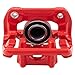 TRQ Rear Brake Caliper Set Painted Red Brackets Compatible with 2001-2003 Acura CL 1999-2008 TL 2003-2011 Honda Element