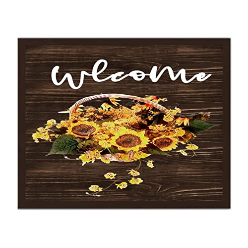 Décoration murale tournesol Welcome pour un accueil chaleureux et convivial