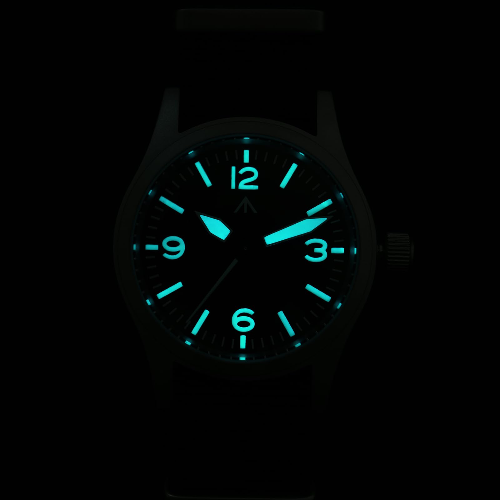 Militado ML05 VH31 - Orologio al quarzo da uomo, 38 mm, con vetro zaffiro bombato, super luminoso, stile retrò, impermeabile fino a 100 m