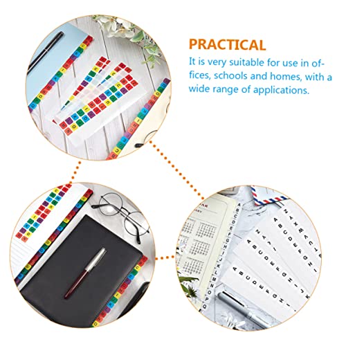 Onglets alphabet en plastique étanche avec repères colorés pour notepad - 4