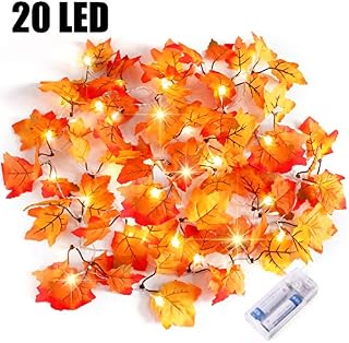 Severino Thanksgiving Decorations Lighted Fall Garland, Thankgiving Decor for Indoor Outdoor Home, Christmas
